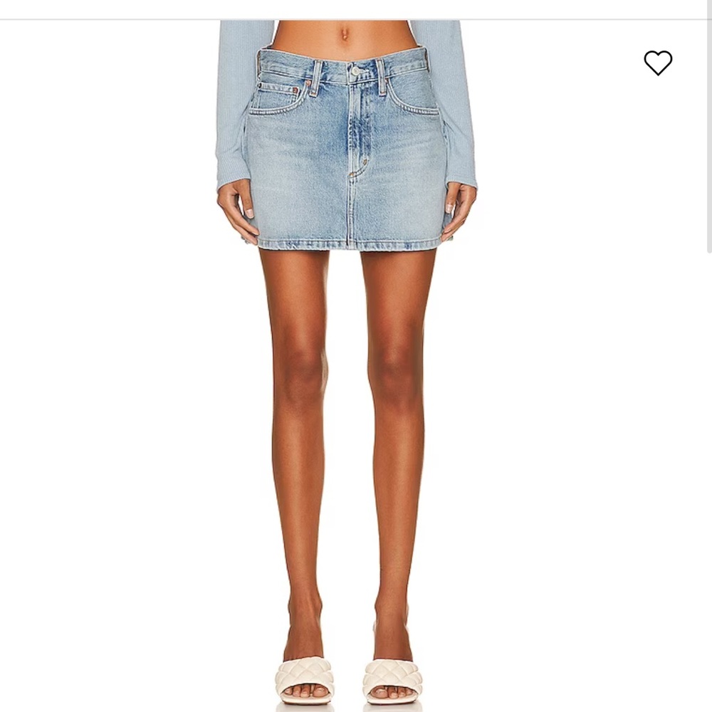 Agolde liv denim mini skirt